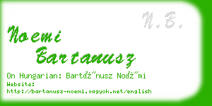 noemi bartanusz business card